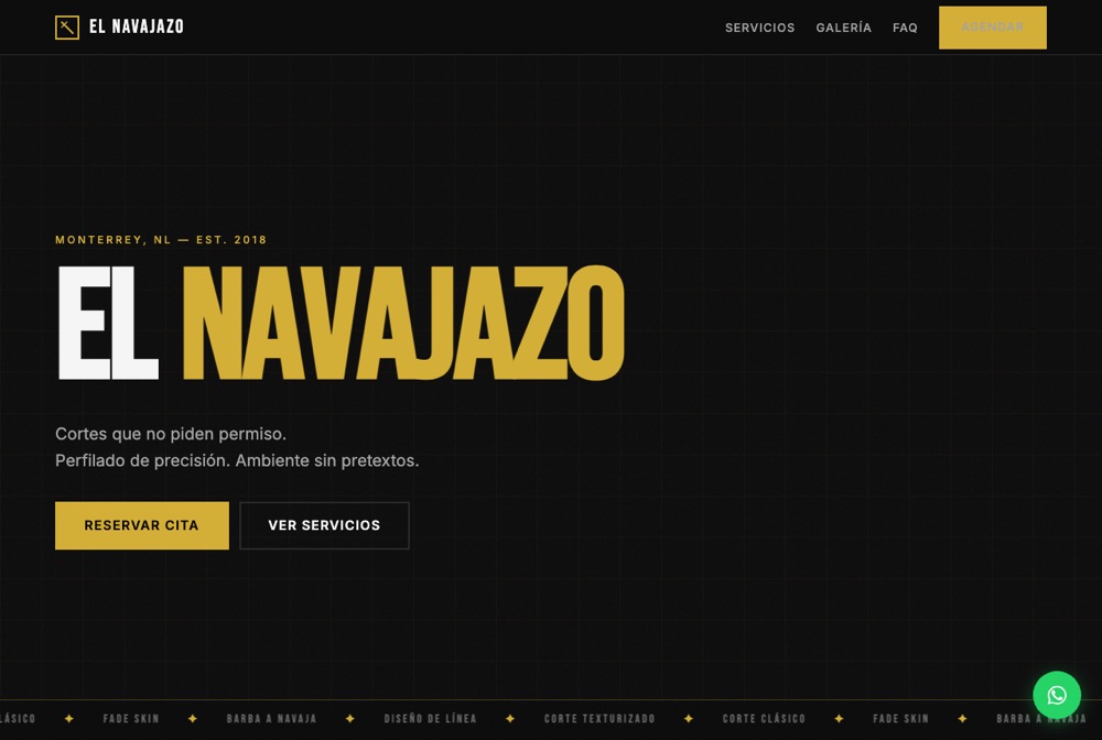 Vista previa del sitio de El Navajazo