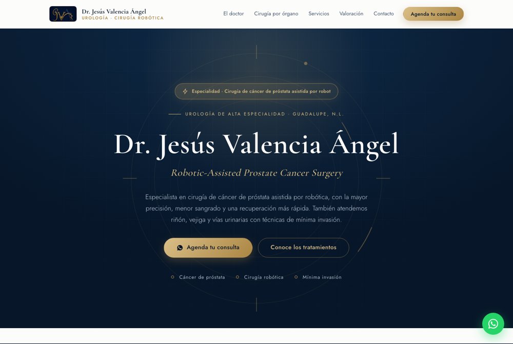 Vista previa del sitio del Dr. Jesús Valencia Ángel
